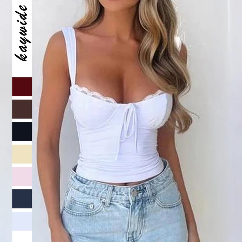 Damen Spitzen Trägertop mit raffiniertem Knoten-Design
