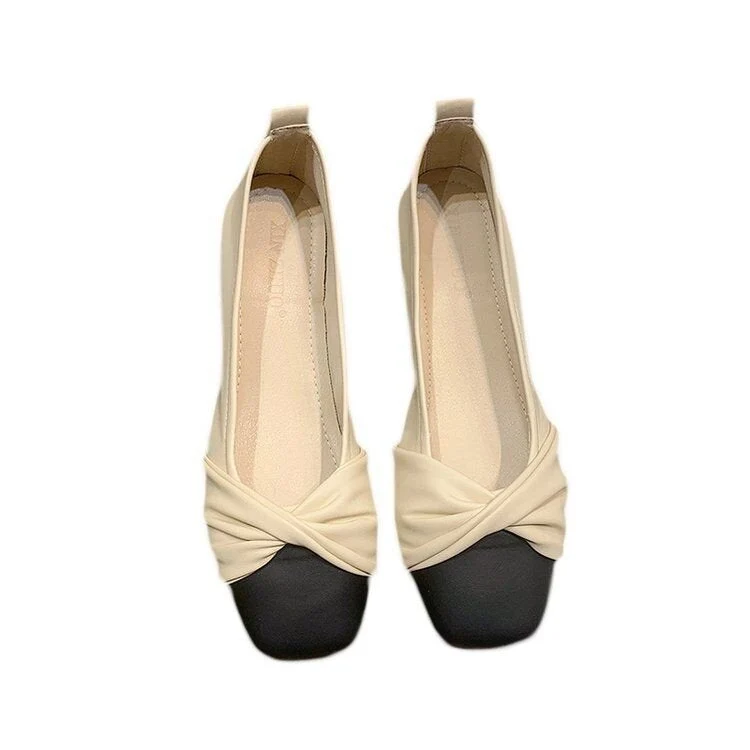 Damen Ballerinas mit modernem Knotendesign und kontrastierender Sohle Nord Taschen