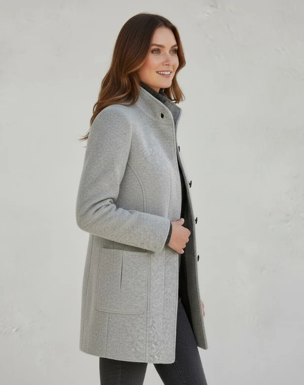 Damen Textil Kurzmantel mit Modernem & Elegantem Design