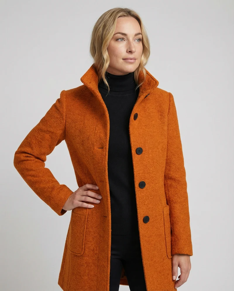 Damen Textil Kurzmantel mit Modernem & Elegantem Design