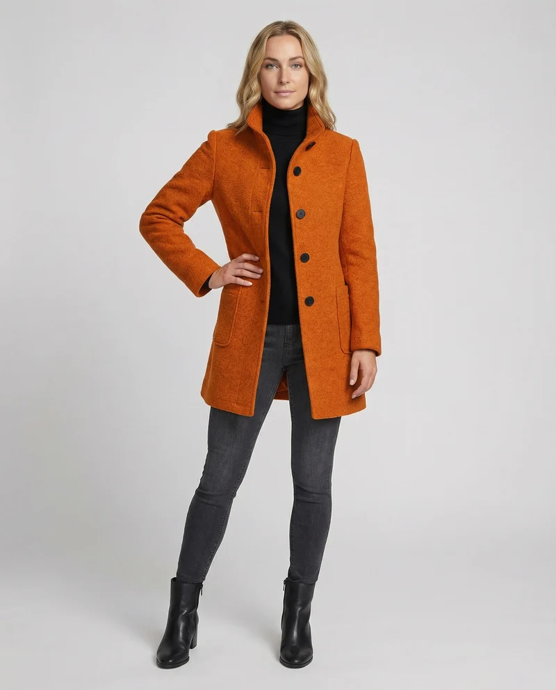 Damen Textil Kurzmantel mit Modernem & Elegantem Design