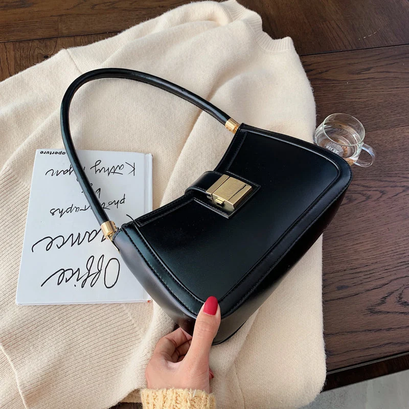 Nord Taschen | Stilvolle Linke Schultertasche Damen Designer Handtasche mit Reißverschluss