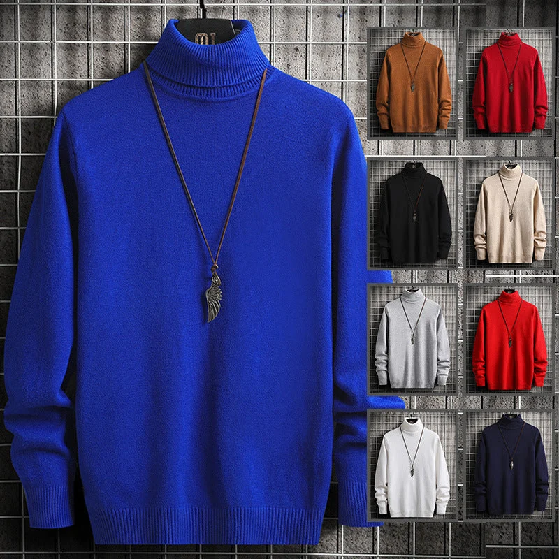 Herren Rollkragenpullover aus hochwertiger Strickware mit lässiger Passform