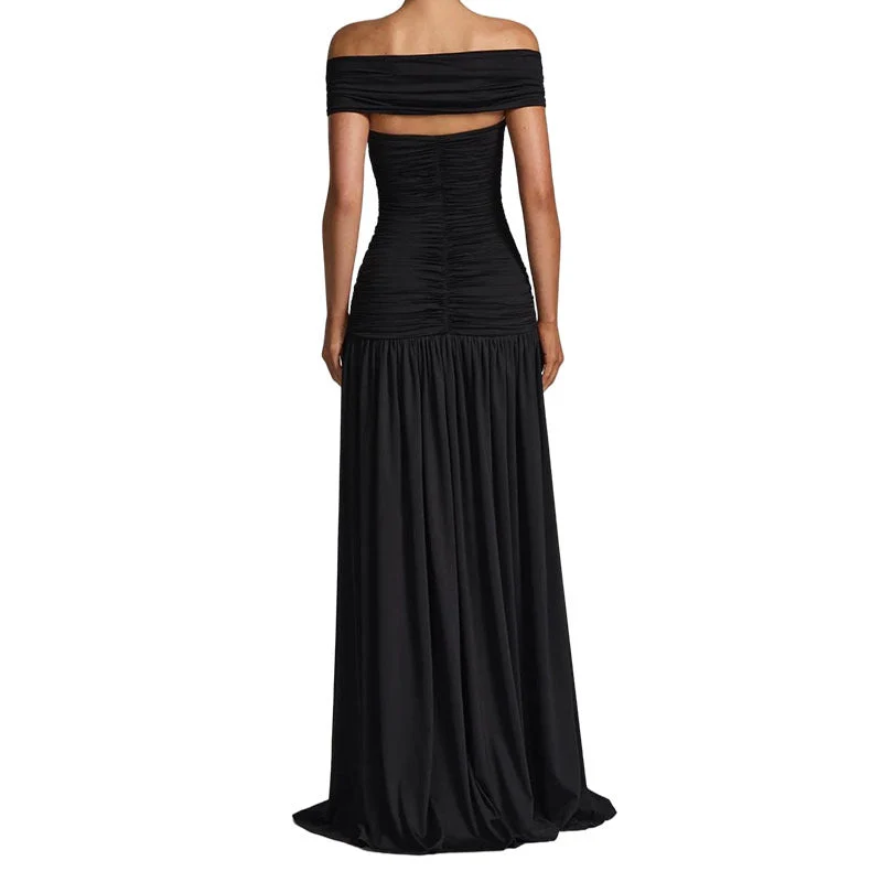 Damen Elegantes Off-Shoulder Maxikleid mit praktischem Cut-Out
