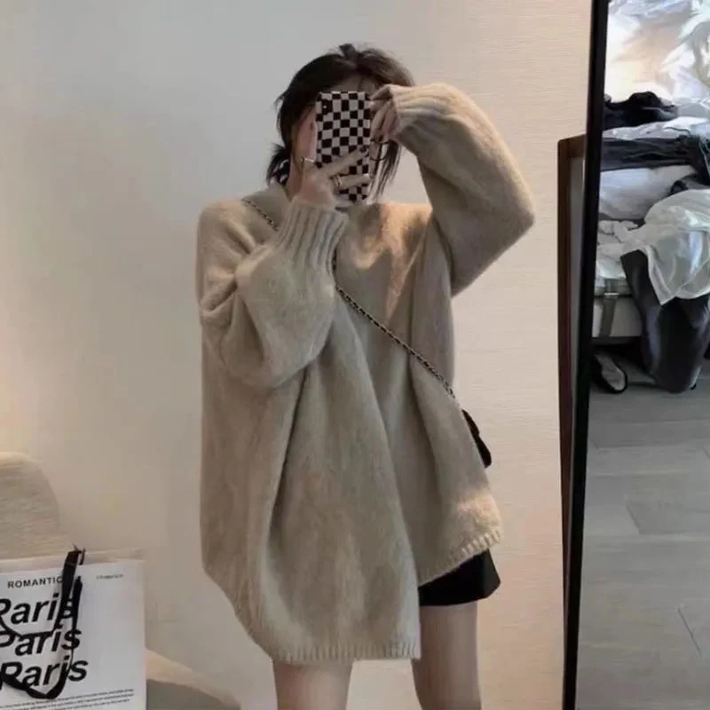 Gemütlicher Oversized Strickcardigan mit Knopfverschluss