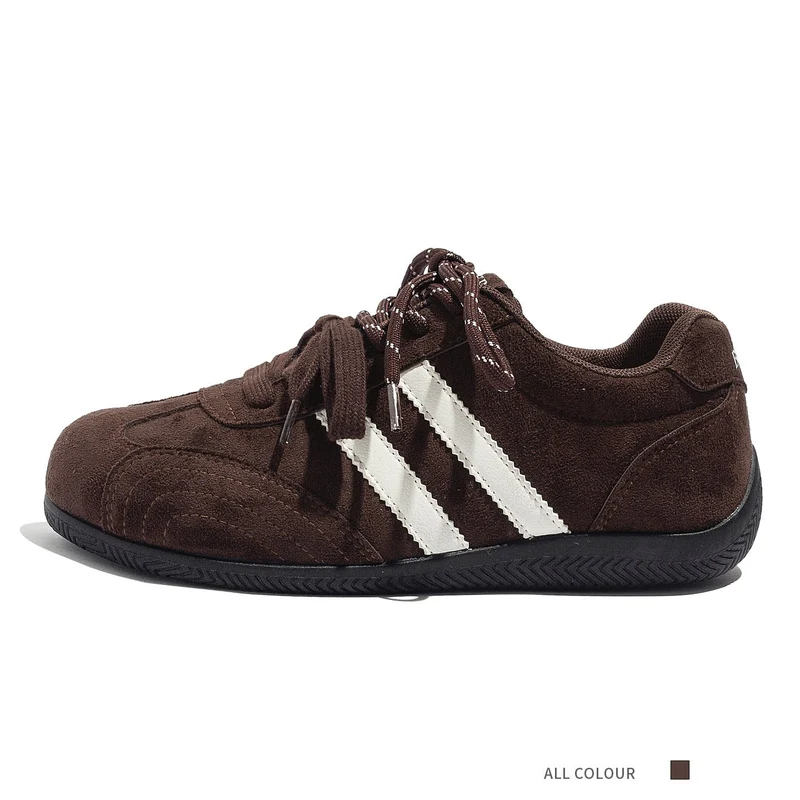 Damen Sportliche Sneaker mit rutschfester Gummisohle und weichem Wildleder-Obermaterial