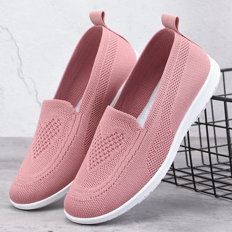 Damen Atmungsaktive Slip-On Freizeitschuhe mit flexiblem Mesh-Obermaterial