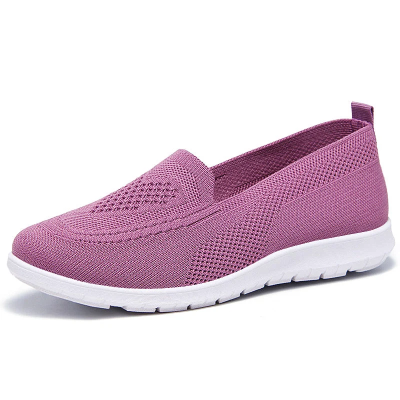 Damen Atmungsaktive Slip-On Freizeitschuhe mit flexiblem Mesh-Obermaterial