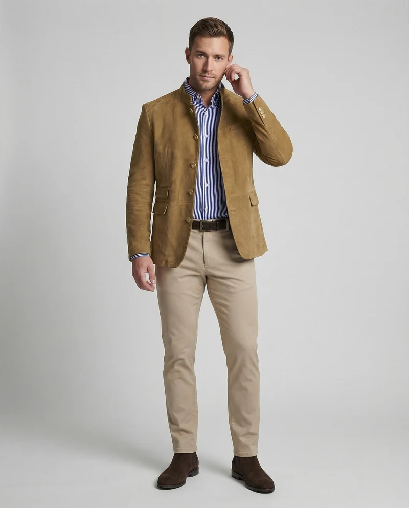Herren Wildlederjacke modern