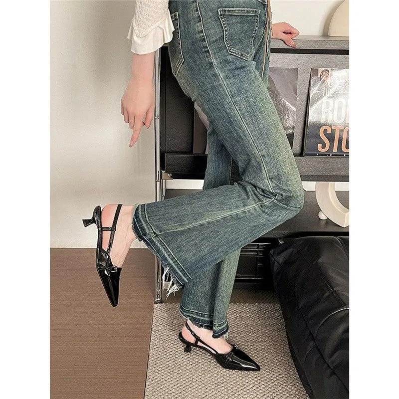 Damen Slingback-Pumps mit elegantem spitzen Design und verstellbaren Riemchen
