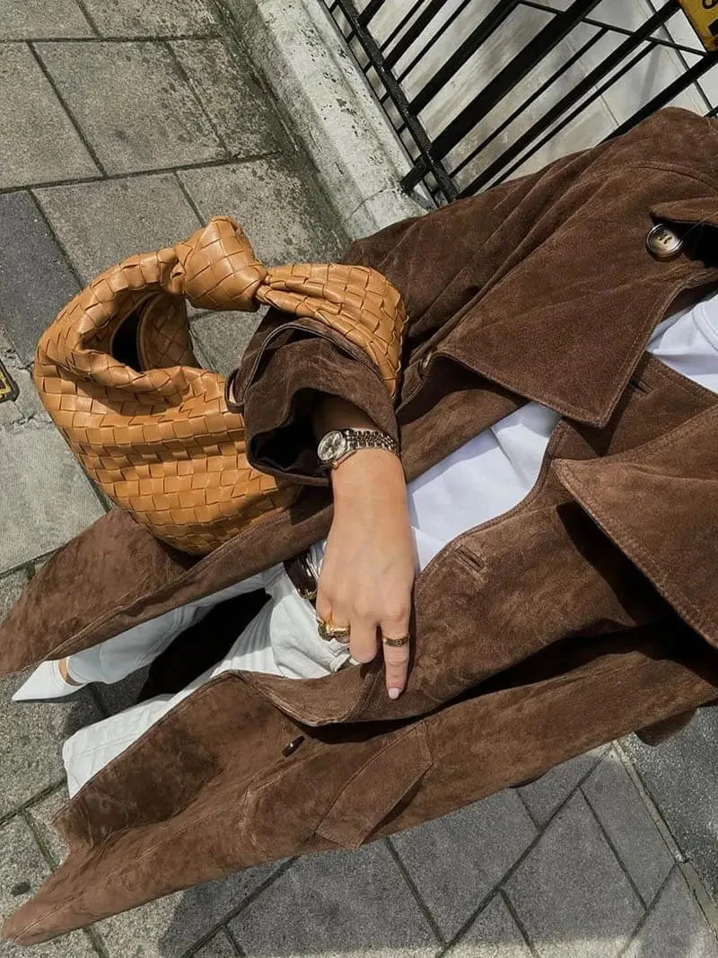 Nord Taschen | Wildleder Trenchcoat