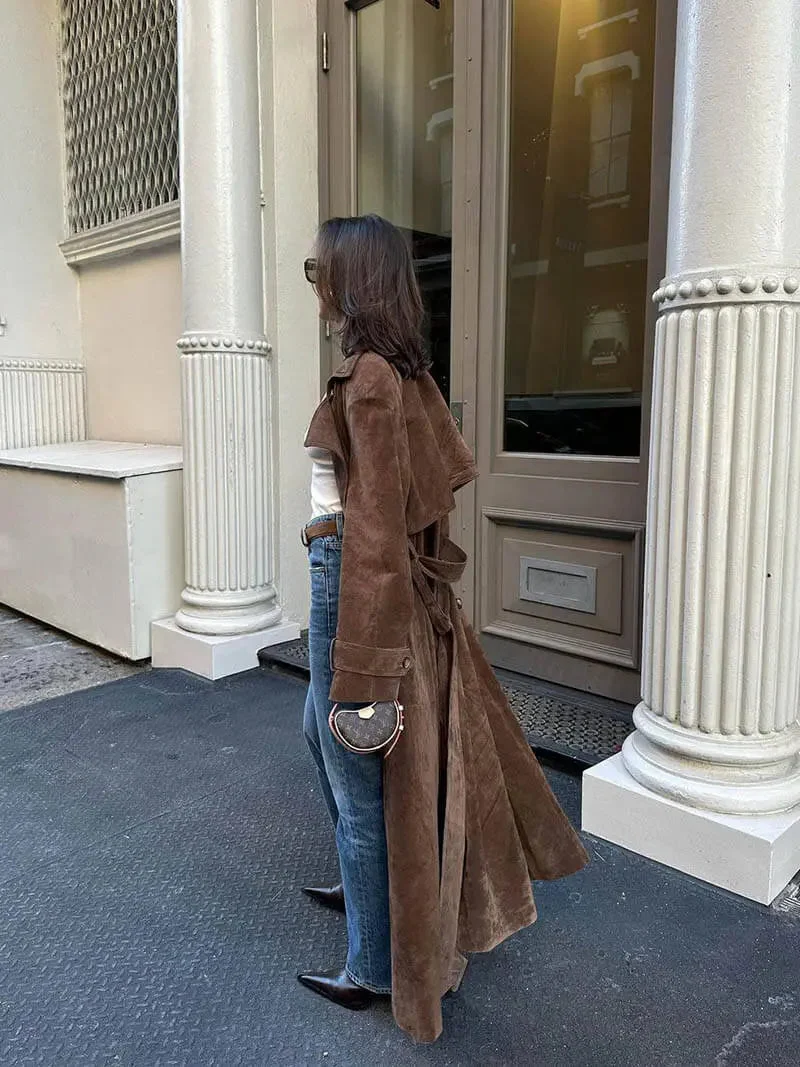 Nord Taschen | Wildleder Trenchcoat