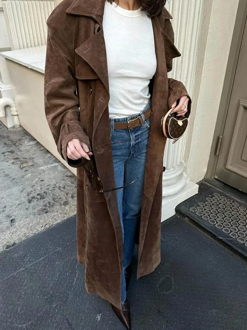 Nord Taschen | Wildleder Trenchcoat