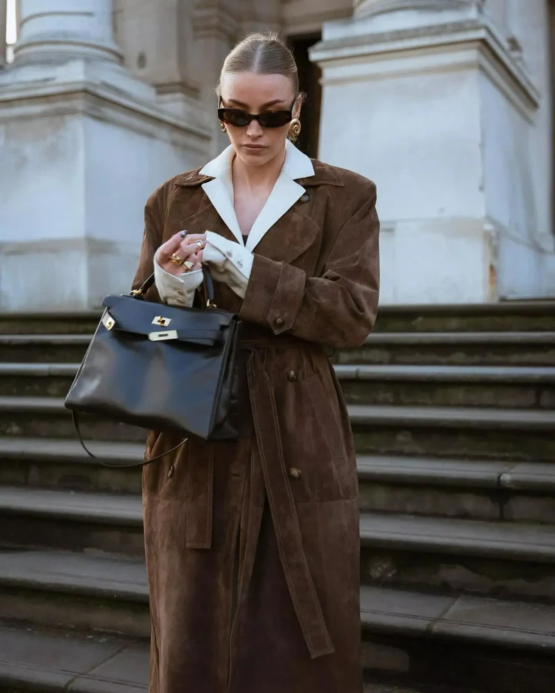 Nord Taschen | Wildleder Trenchcoat