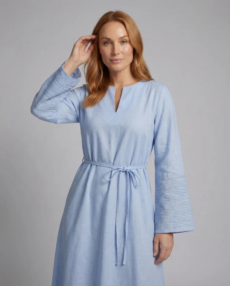 Elegante Abaya Glockenärmel Taillengürtel