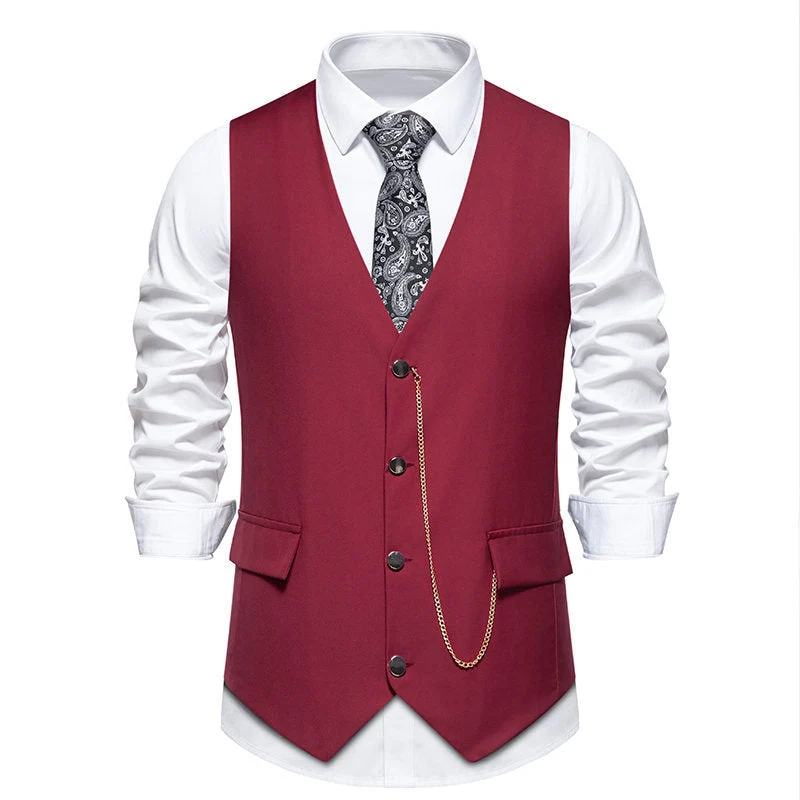 Herren elegante Weste mit feinen Details und modernen Akzenten