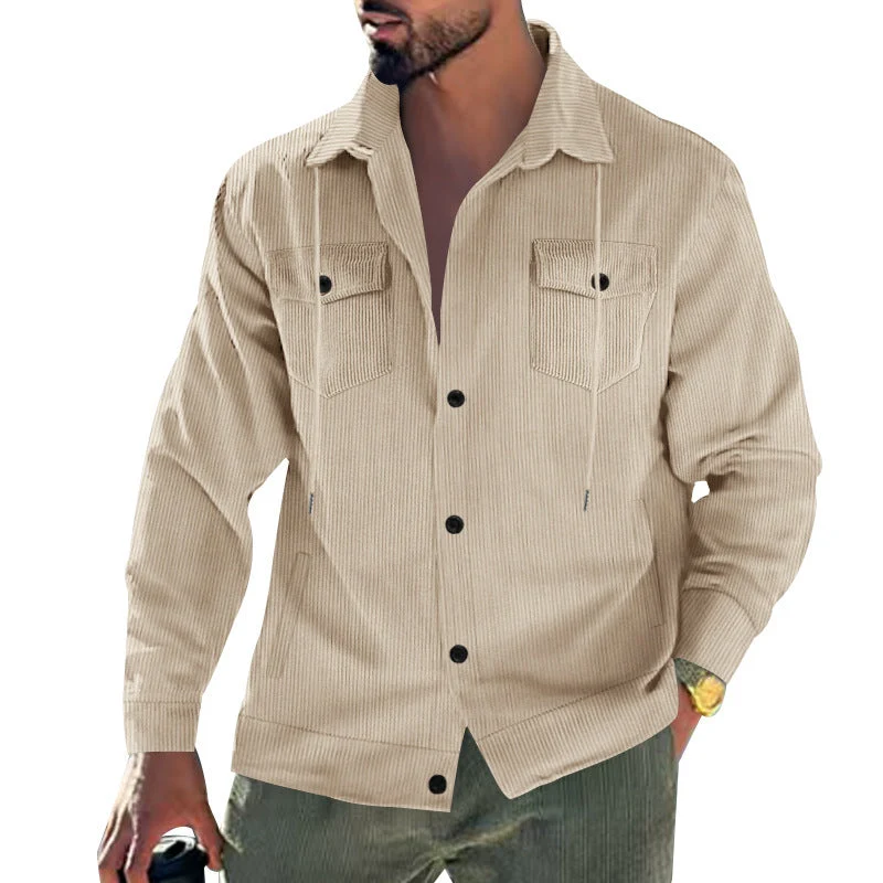 Herren Cord-Jacke mit praktischen Taschen und klassischem Schnitt