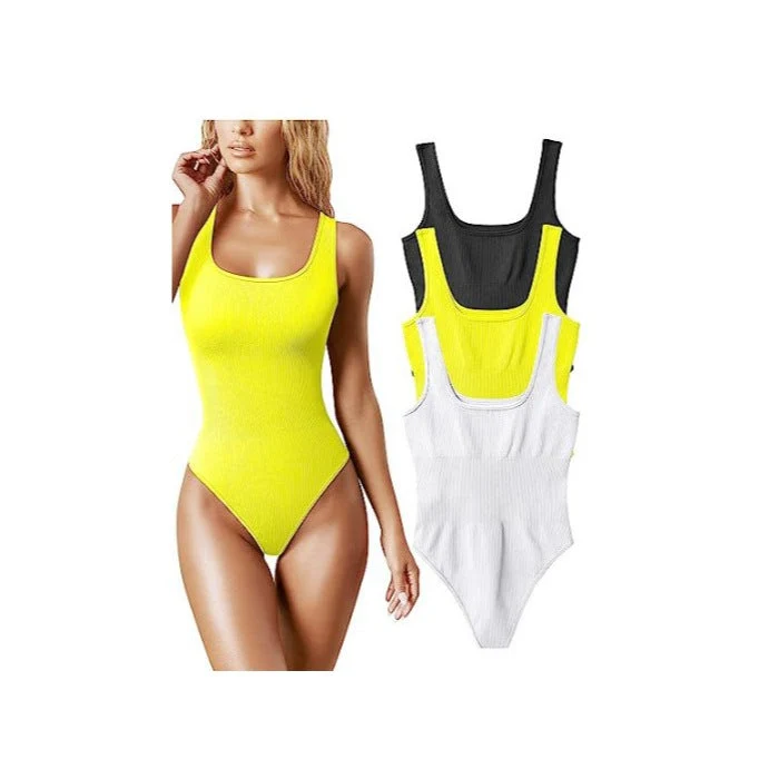 Damen Stylischer Einteiler mit Rippstruktur