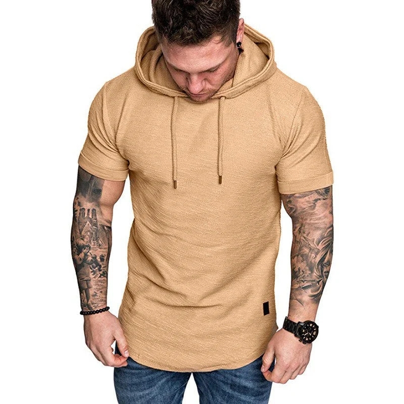 Herren Kapuzen-T-Shirt mit strukturiertem Design und lässigem Schnitt Nord Taschen