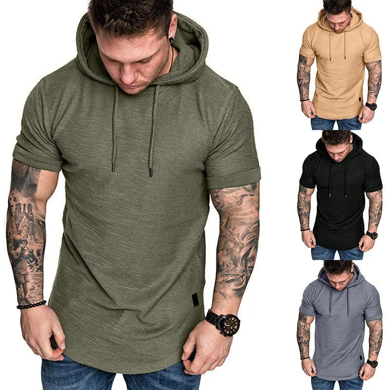 Herren Kapuzen-T-Shirt mit strukturiertem Design und lässigem Schnitt Nord Taschen