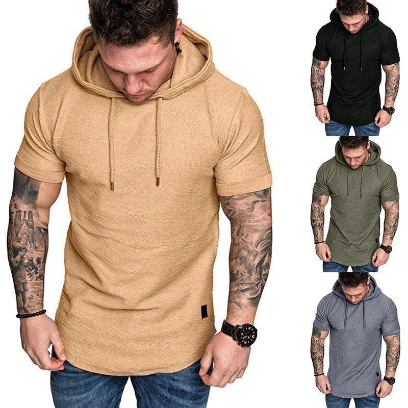 Herren Kapuzen-T-Shirt mit strukturiertem Design und lässigem Schnitt Nord Taschen