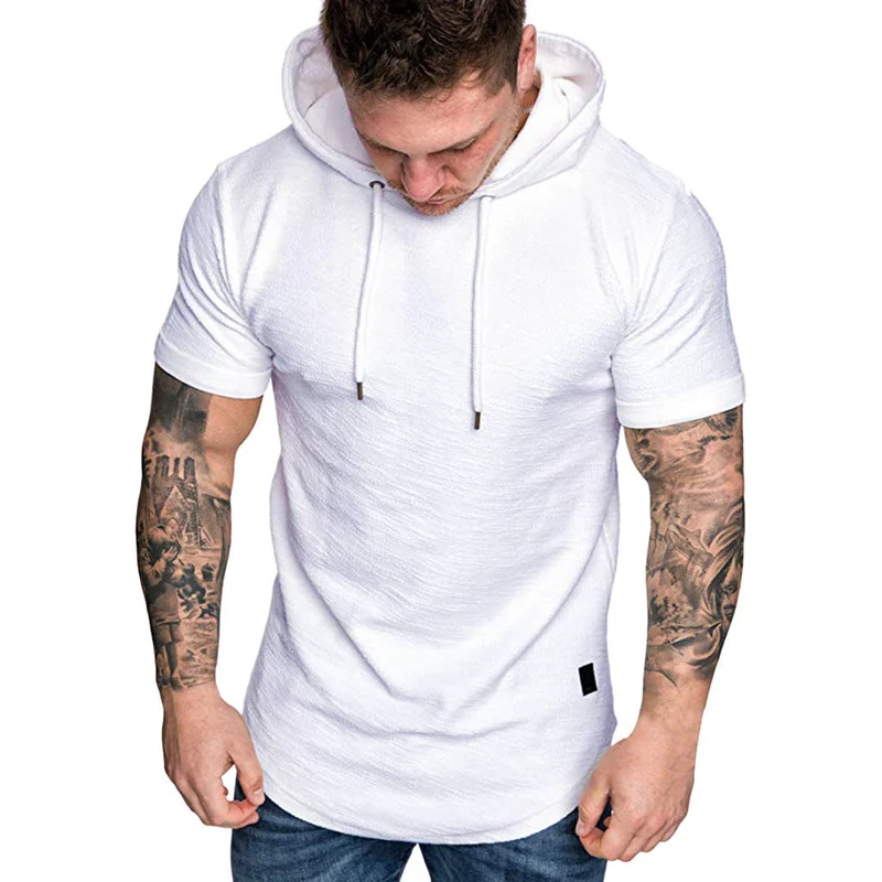 Herren Kapuzen-T-Shirt mit strukturiertem Design und lässigem Schnitt Nord Taschen