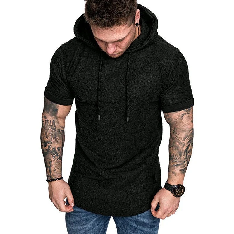Herren Kapuzen-T-Shirt mit strukturiertem Design und lässigem Schnitt Nord Taschen