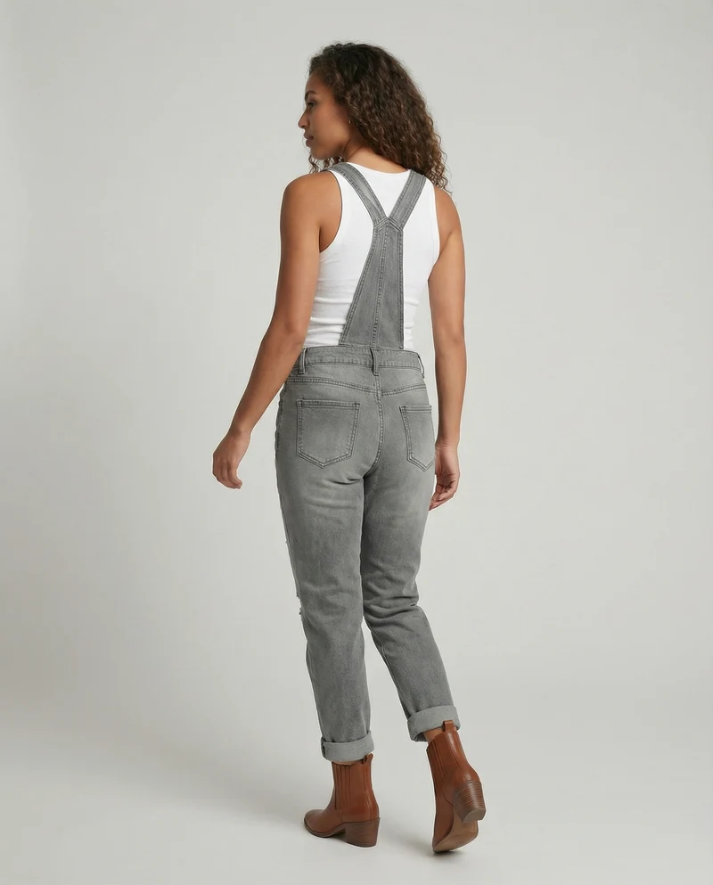 Damen Zerrissener Overall mit Eleganter Passform & Komfort