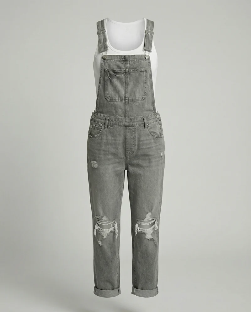 Damen Zerrissener Overall mit Eleganter Passform & Komfort