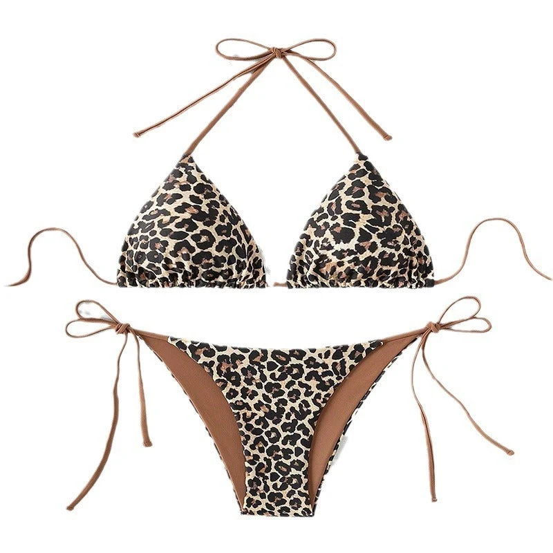 Damen Triangel-Bikini mit aufregendem Animal-Print
