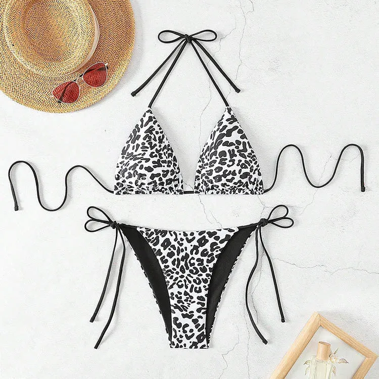 Damen Triangel-Bikini mit aufregendem Animal-Print