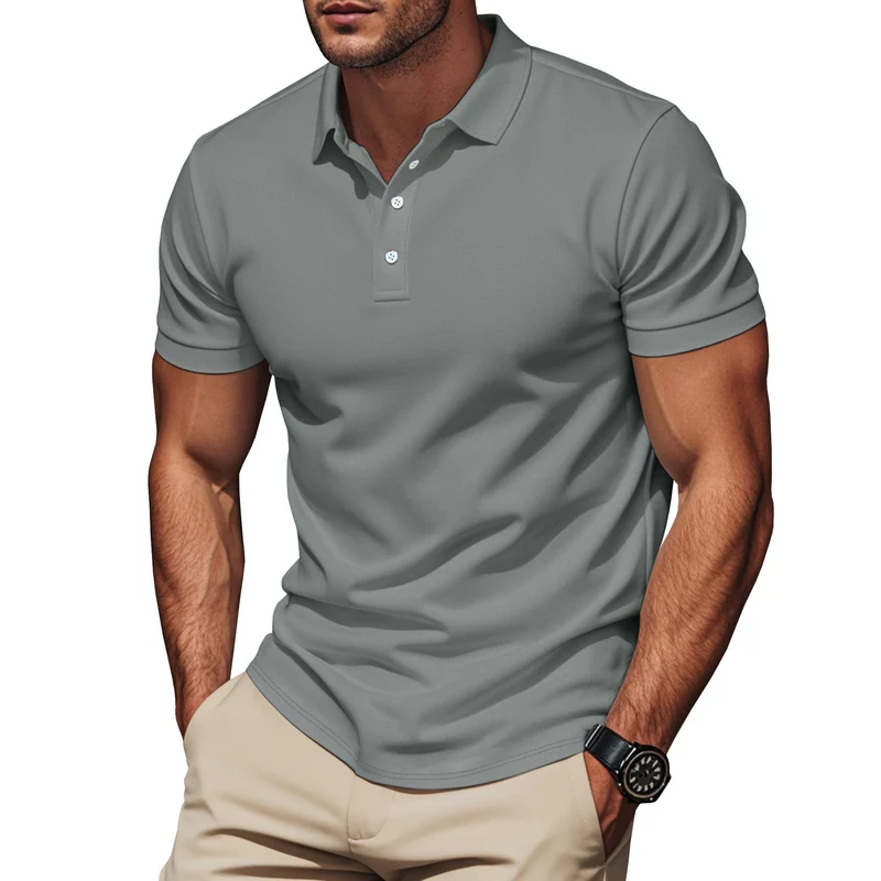Herren nan Pima-Baumwoll-Polo mit Kentkragen, schmaler Silhouette und verstärkter Knopfleiste Nord Taschen
