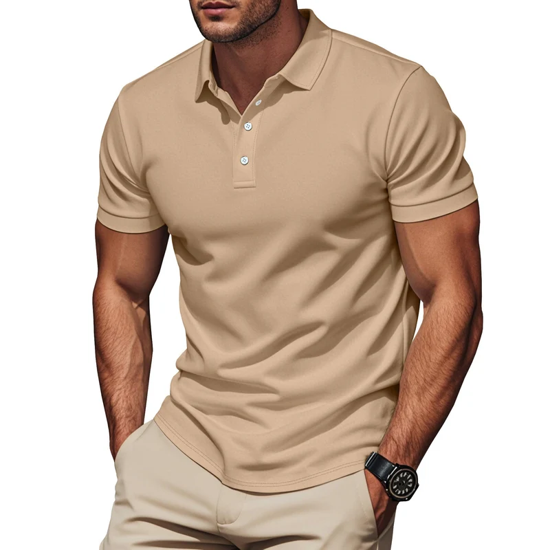 Herren nan Pima-Baumwoll-Polo mit Kentkragen, schmaler Silhouette und verstärkter Knopfleiste Nord Taschen