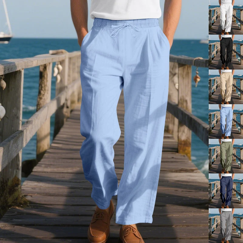 Herren luftige Freizeithose mit elastischem Bund und seitlichen Taschen Nord Taschen