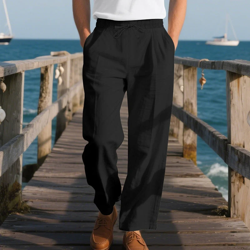 Herren luftige Freizeithose mit elastischem Bund und seitlichen Taschen Nord Taschen