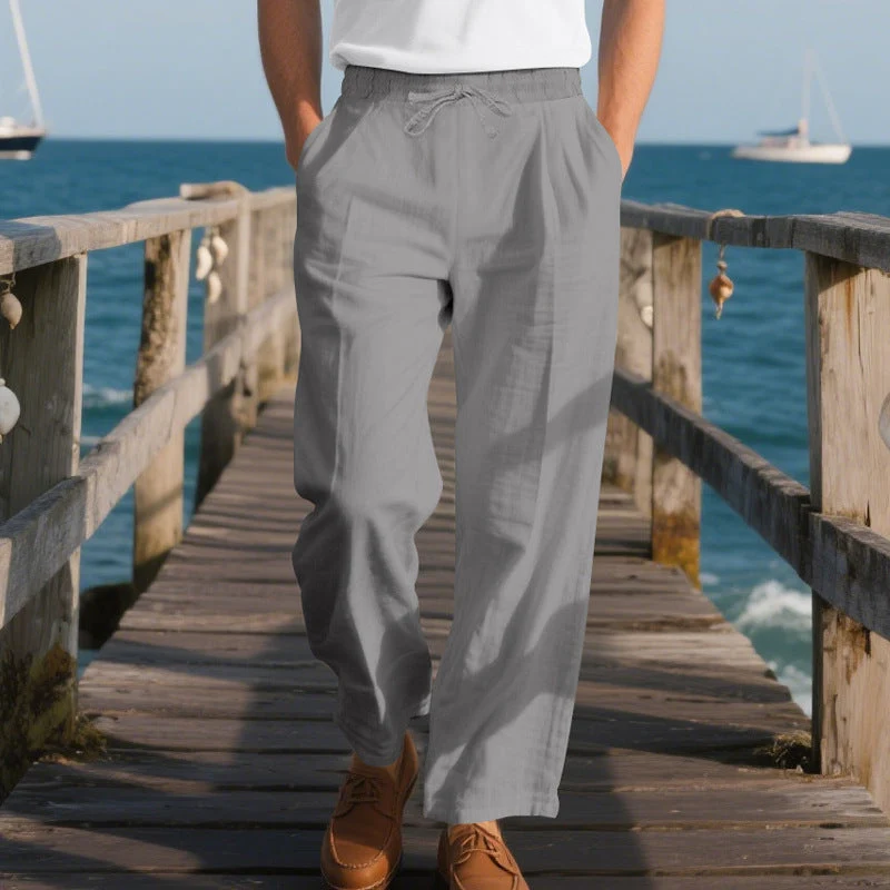 Herren luftige Freizeithose mit elastischem Bund und seitlichen Taschen Nord Taschen