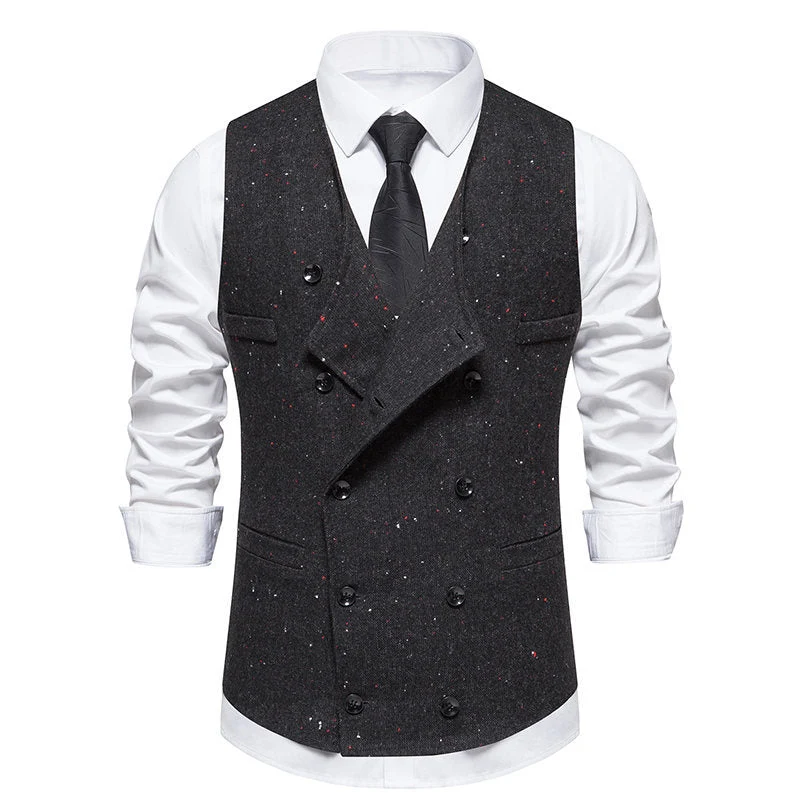 Herren elegante Anzugweste mit doppelt knöpfbarem Design und praktischen Taschen Nord Taschen