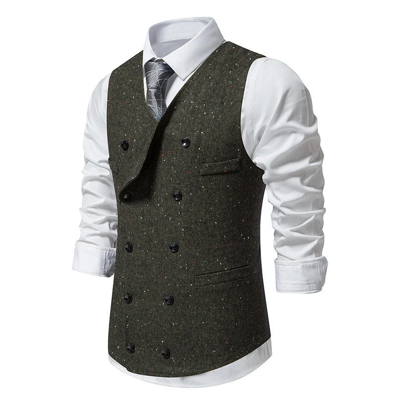 Herren elegante Anzugweste mit doppelt knöpfbarem Design und praktischen Taschen Nord Taschen