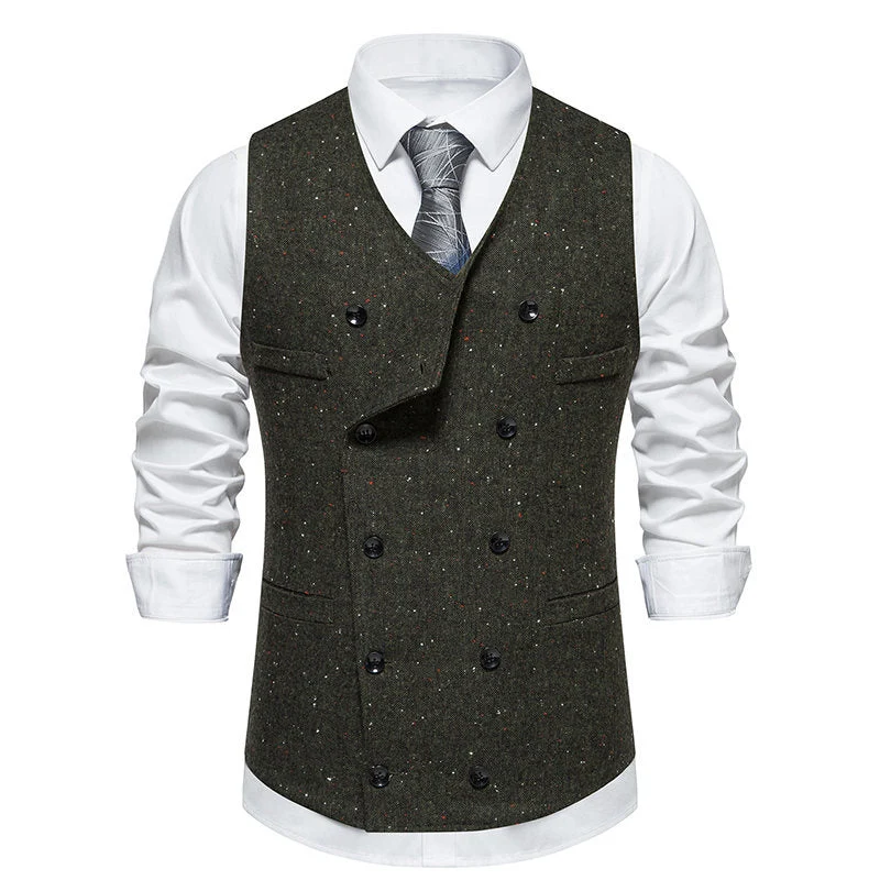 Herren elegante Anzugweste mit doppelt knöpfbarem Design und praktischen Taschen Nord Taschen