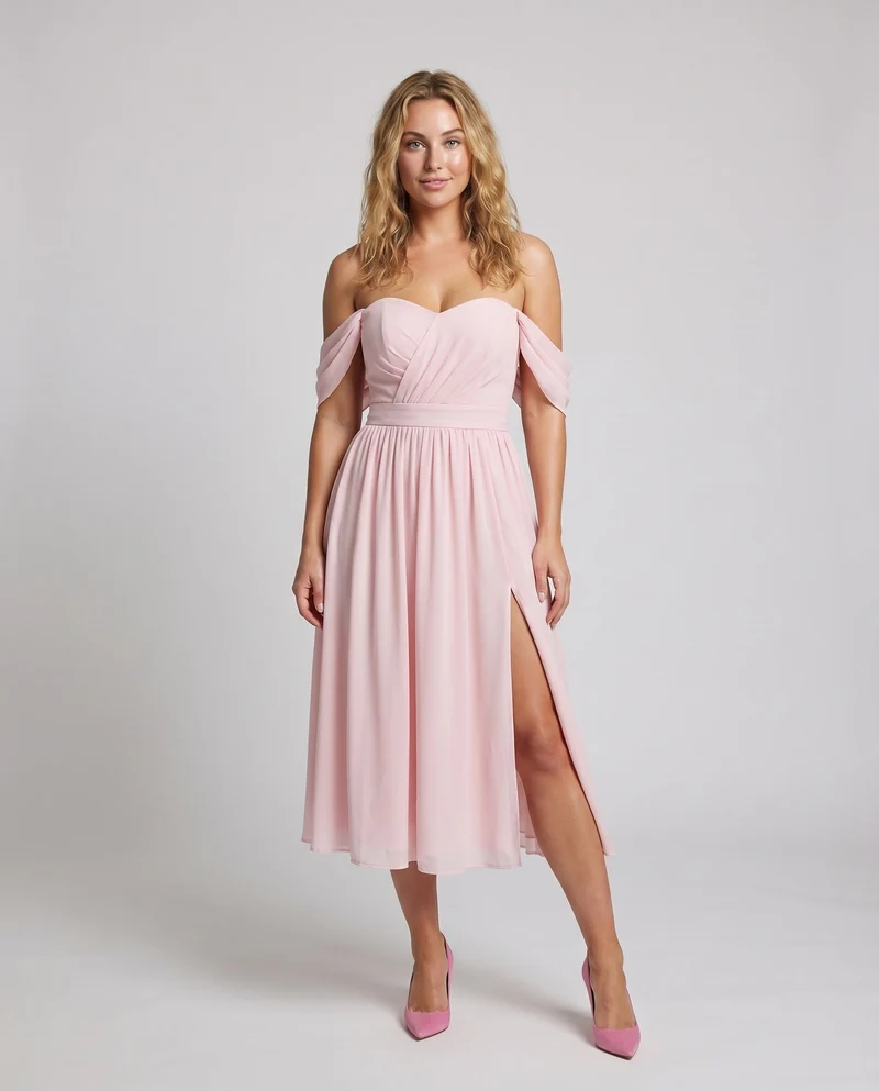Damen Abendkleid Trägerlos Bustier Abnehmbare Ärmel