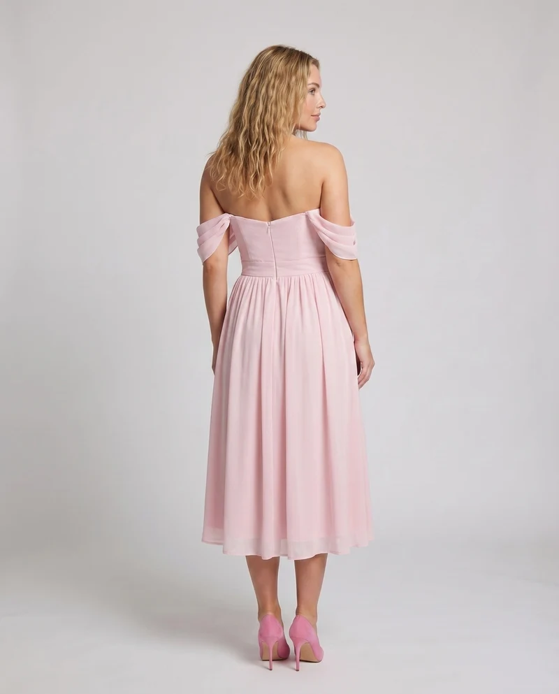 Damen Abendkleid Trägerlos Bustier Abnehmbare Ärmel