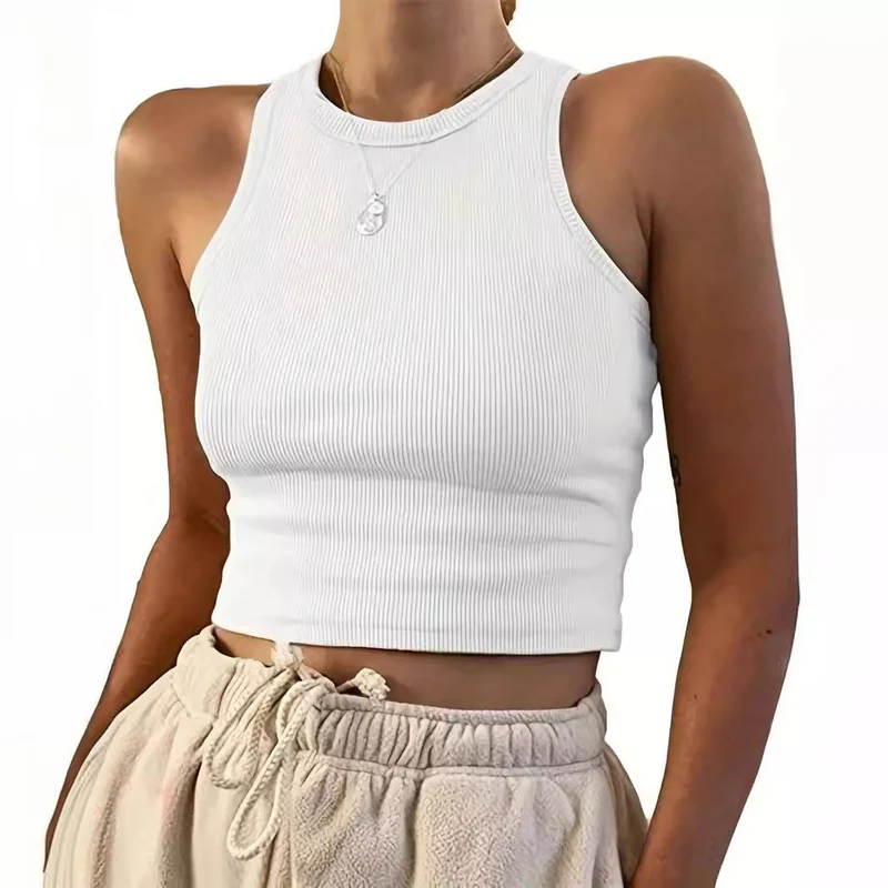 Damen eng anliegendes Crop-Top mit strukturiertem Rippdesign Nord Taschen