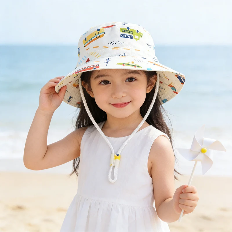 Unisex nan Kinder-Sonnenhut mit Wendemotiv, Kinnband und hohem UV-Schutz Nord Taschen