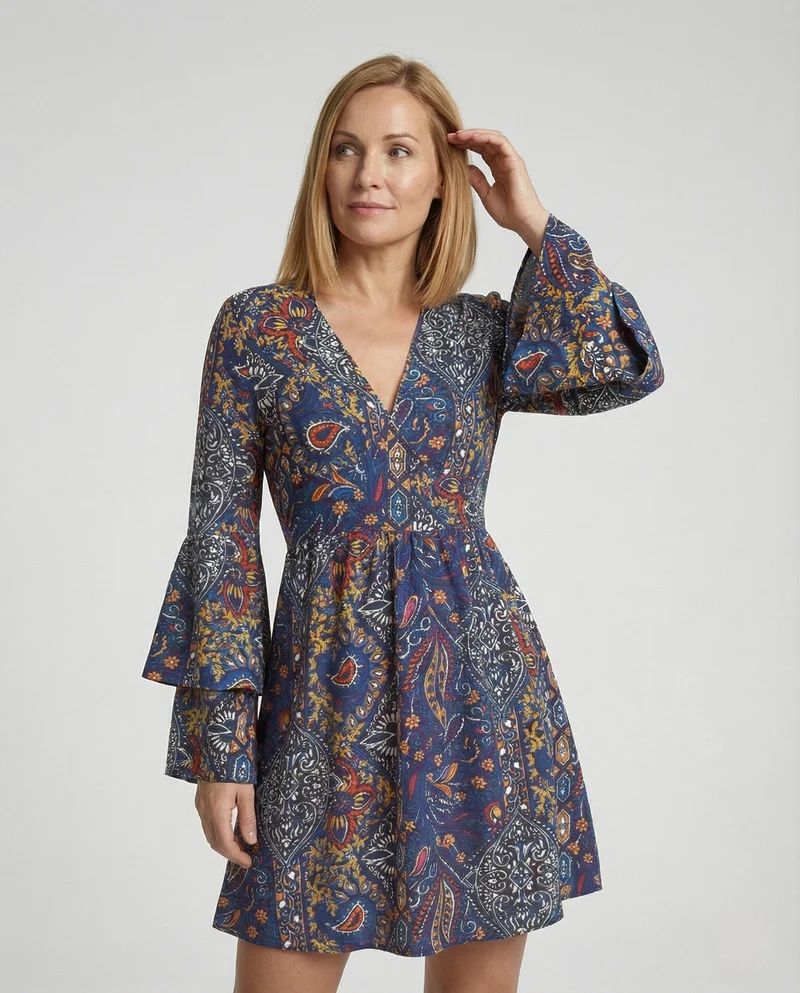 Boho Freizeitkleid Damen Minikleid
