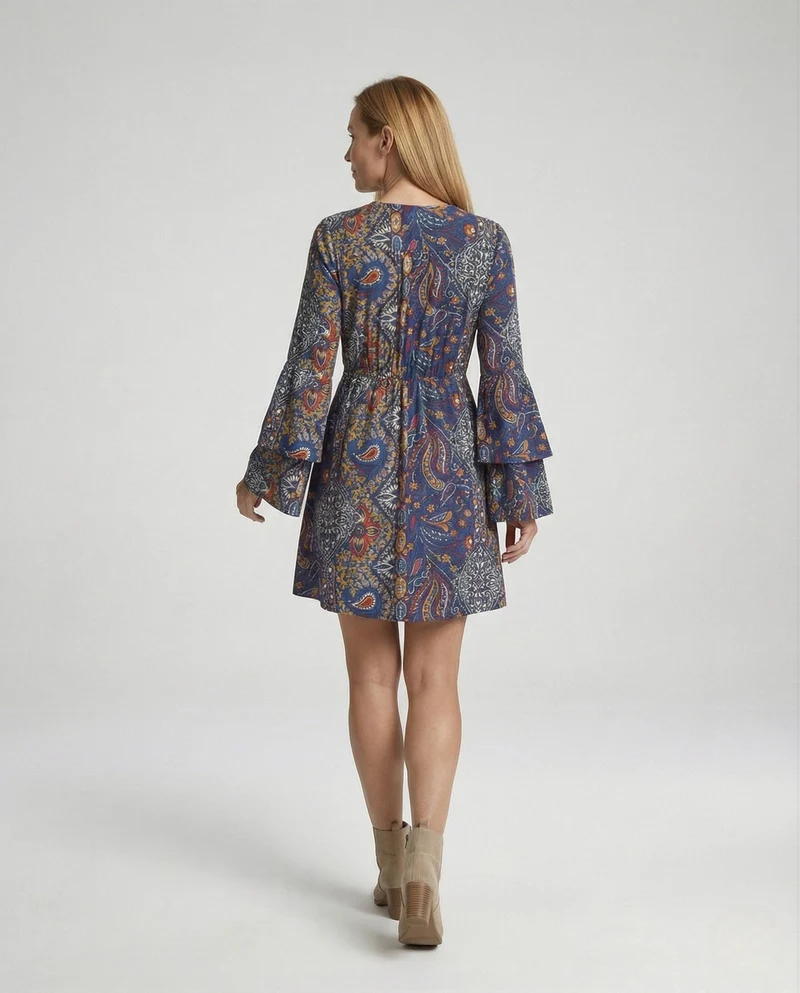 Boho Freizeitkleid Damen Minikleid