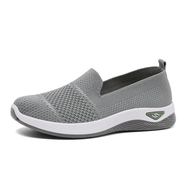 Damen Leichte Slip-On Freizeitschuhe mit atmungsaktiver Strickoberfläche