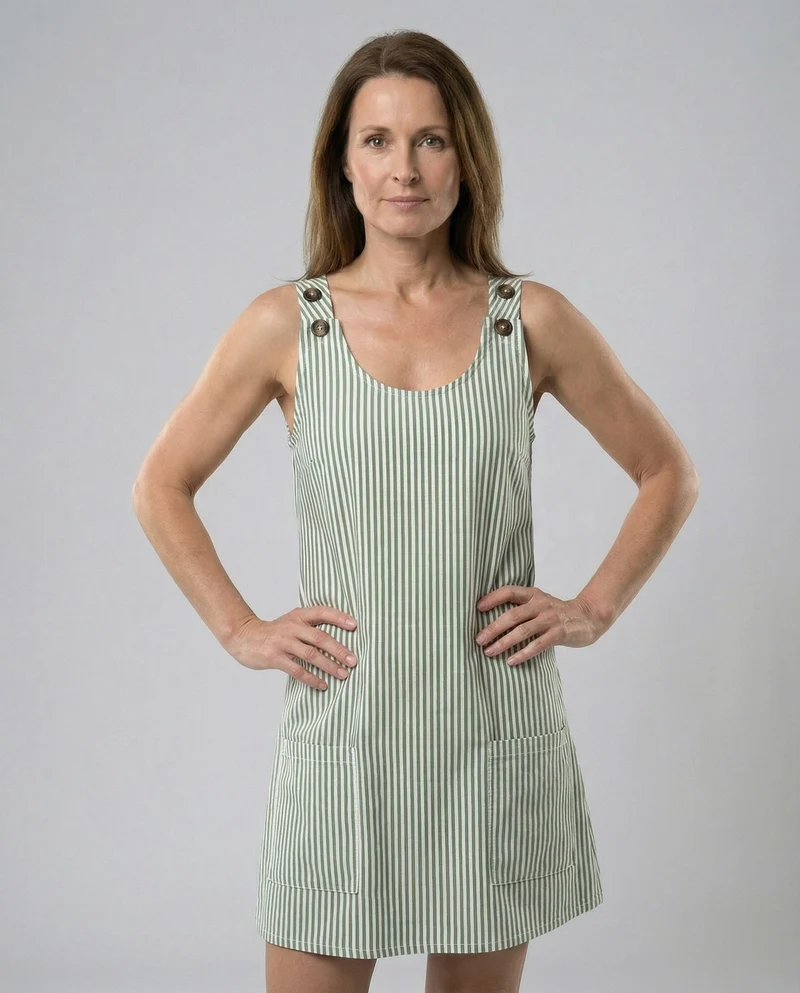 A-Linien Trägerkleid Mit Taschen Damen