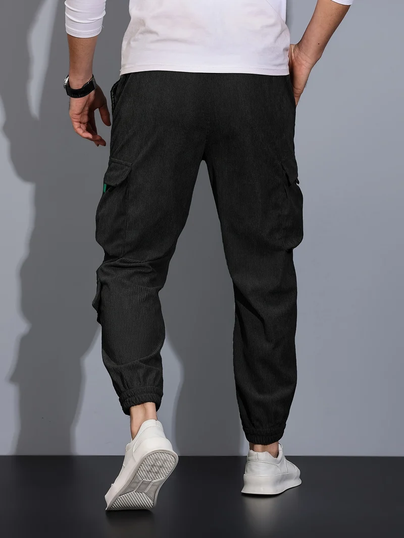Schwarze Cargo-Hose für Herren