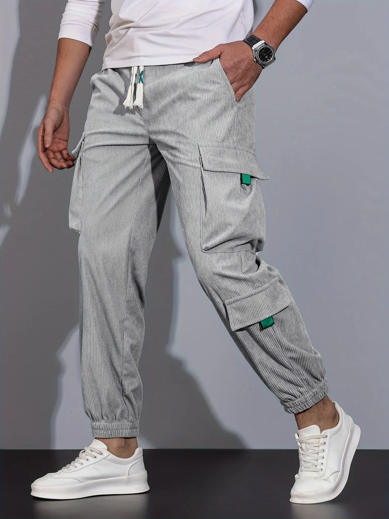 Schwarze Cargo-Hose für Herren