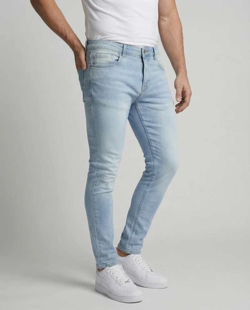 Herren Stretch-Jeans Schlank Konisch Fünf-Taschen